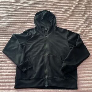 mens nike black dry fit zip up, medium